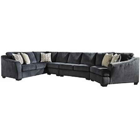 4-Piece Sectional with Right Cuddler