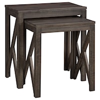 Set of 2 Rustic Nesting Tables