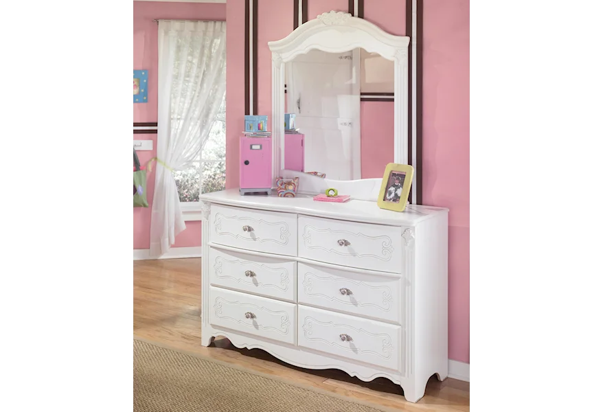 Exquisite Dresser and Mirror by Signature Design by Ashley at Furniture and ApplianceMart
