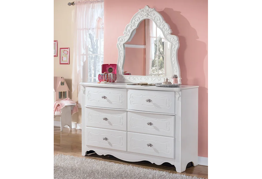 Exquisite Dresser & Bedroom Mirror by Signature Design by Ashley at Esprit Decor Home Furnishings