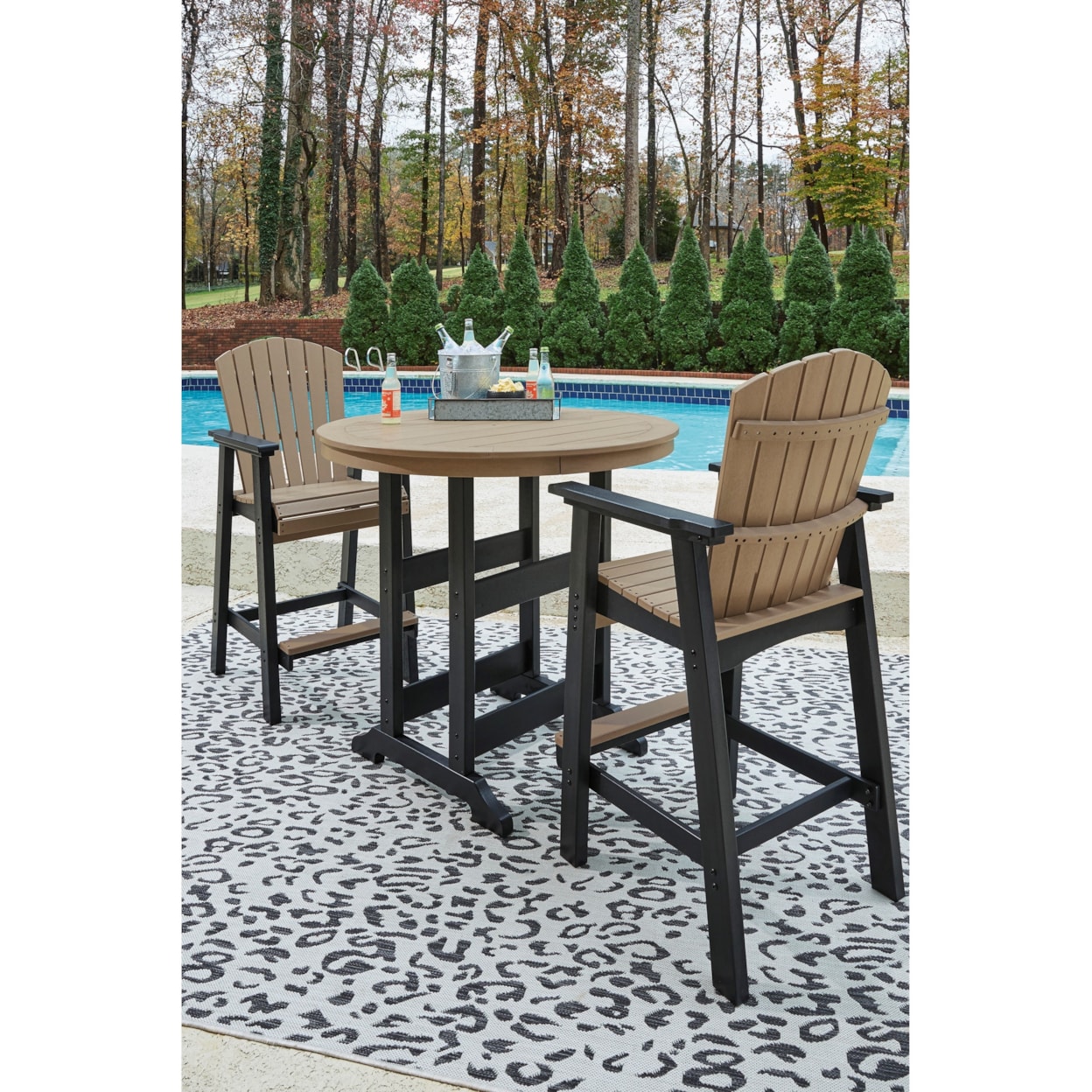 Signature Design Fairen Trail 3-Piece Round Bar Table Set