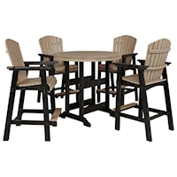 5-Piece Round Bar Table Set