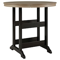 Two-Tone Round Bar Table w/ Umbrella Option