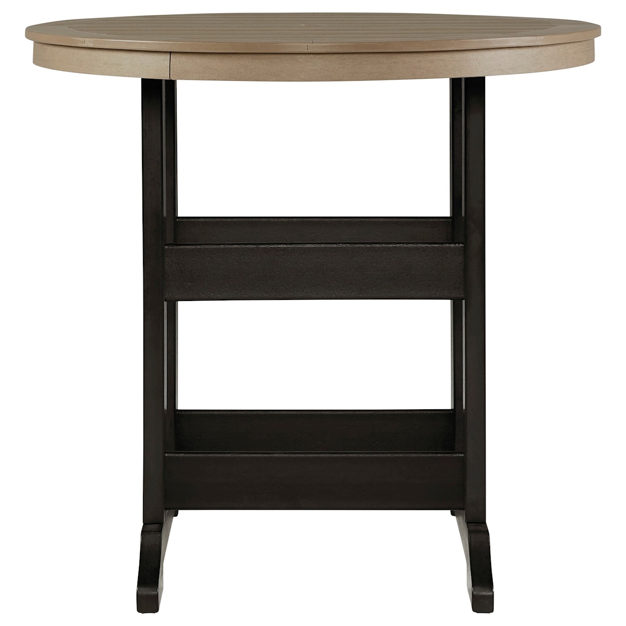 Ashley Furniture Signature Design Fairen Trail Round Bar Table w/ Umbrella Option