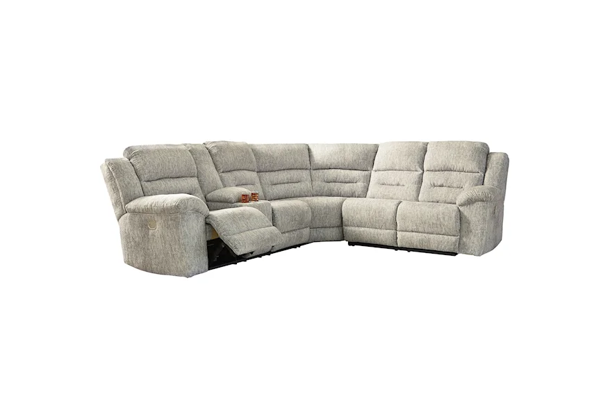 Family Den Power Reclining Sectional by Signature Design by Ashley at Zak's Home Outlet