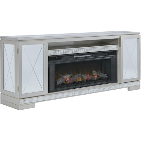72" TV Stand with Electric Fireplace
