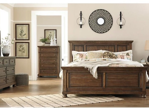 5 Piece Queen Sleigh Bedroom Set