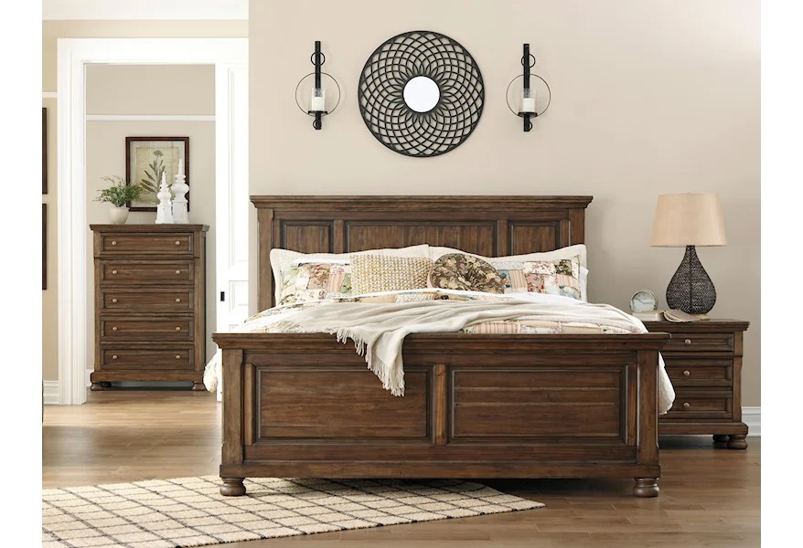 Flynnter 5 Piece Queen Panel Bedroom Set by Signature Design by Ashley at Sam Levitz Furniture