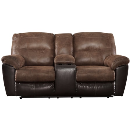 Double Reclining Loveseat w/ Console