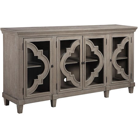 Transitional Accent Cabinet with Adjustable Shelves