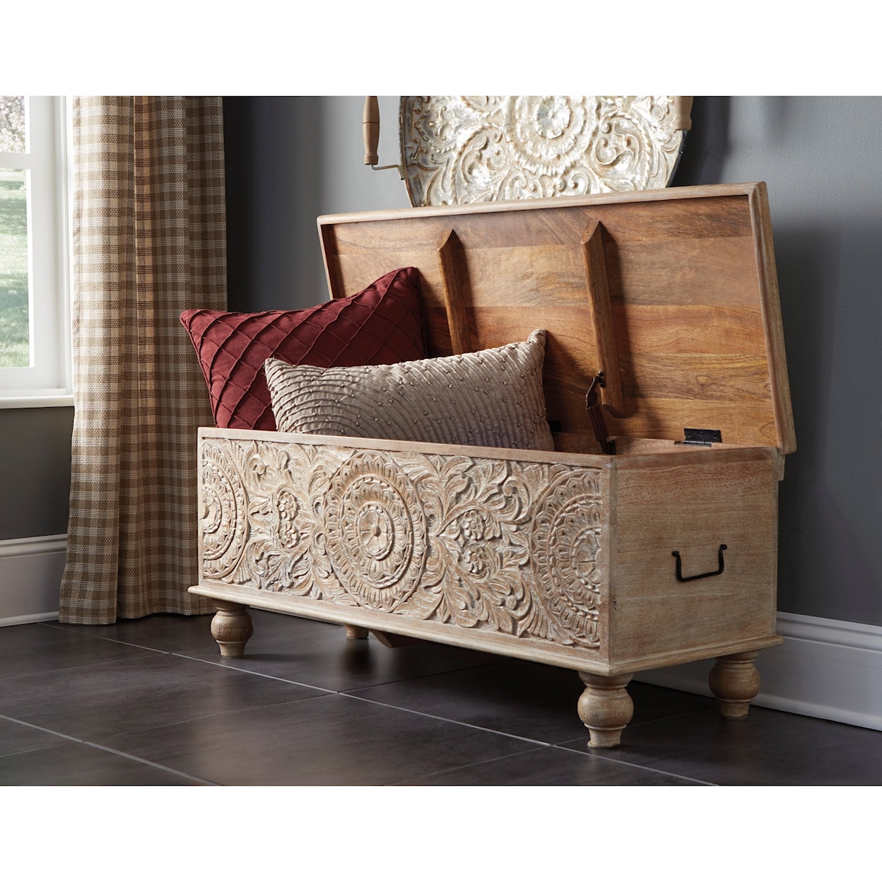 Ashley Signature Design Fossil Ridge Storage Bench