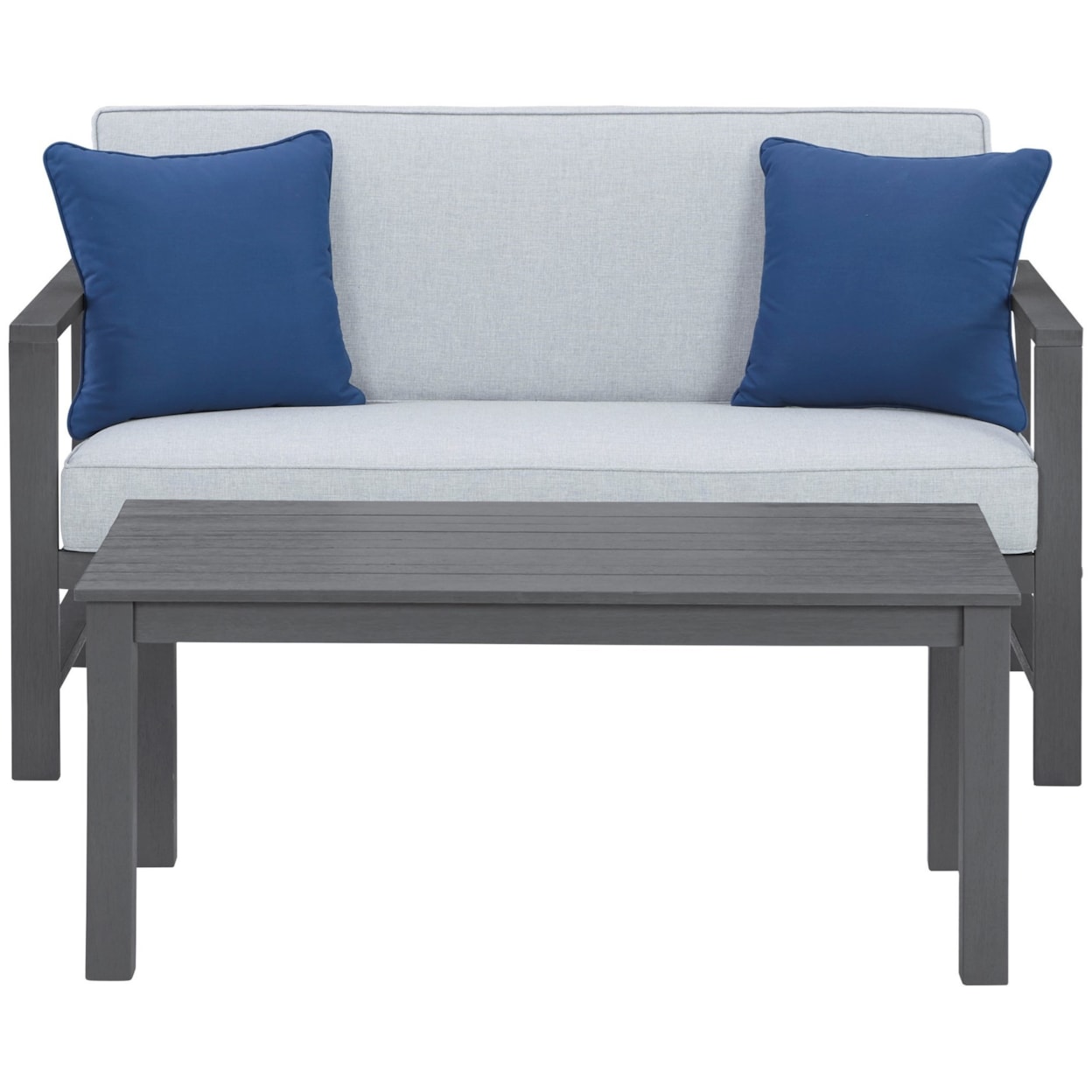 Signature Design by Ashley Fynnegan Loveseat w/ Table