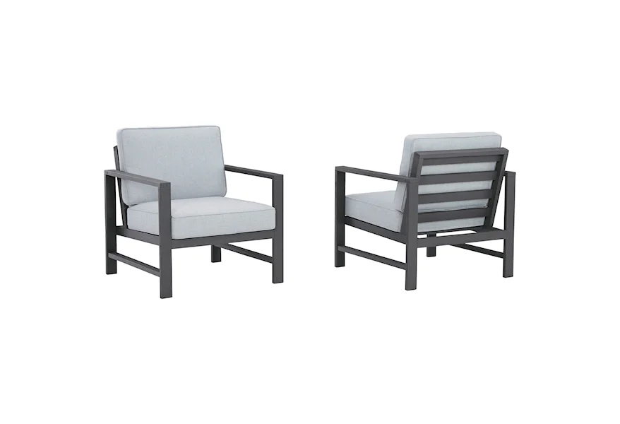 Fynnegan Set of 2 Lounge Chairs w/ Cushion by Signature Design by Ashley at Zak's Home Outlet