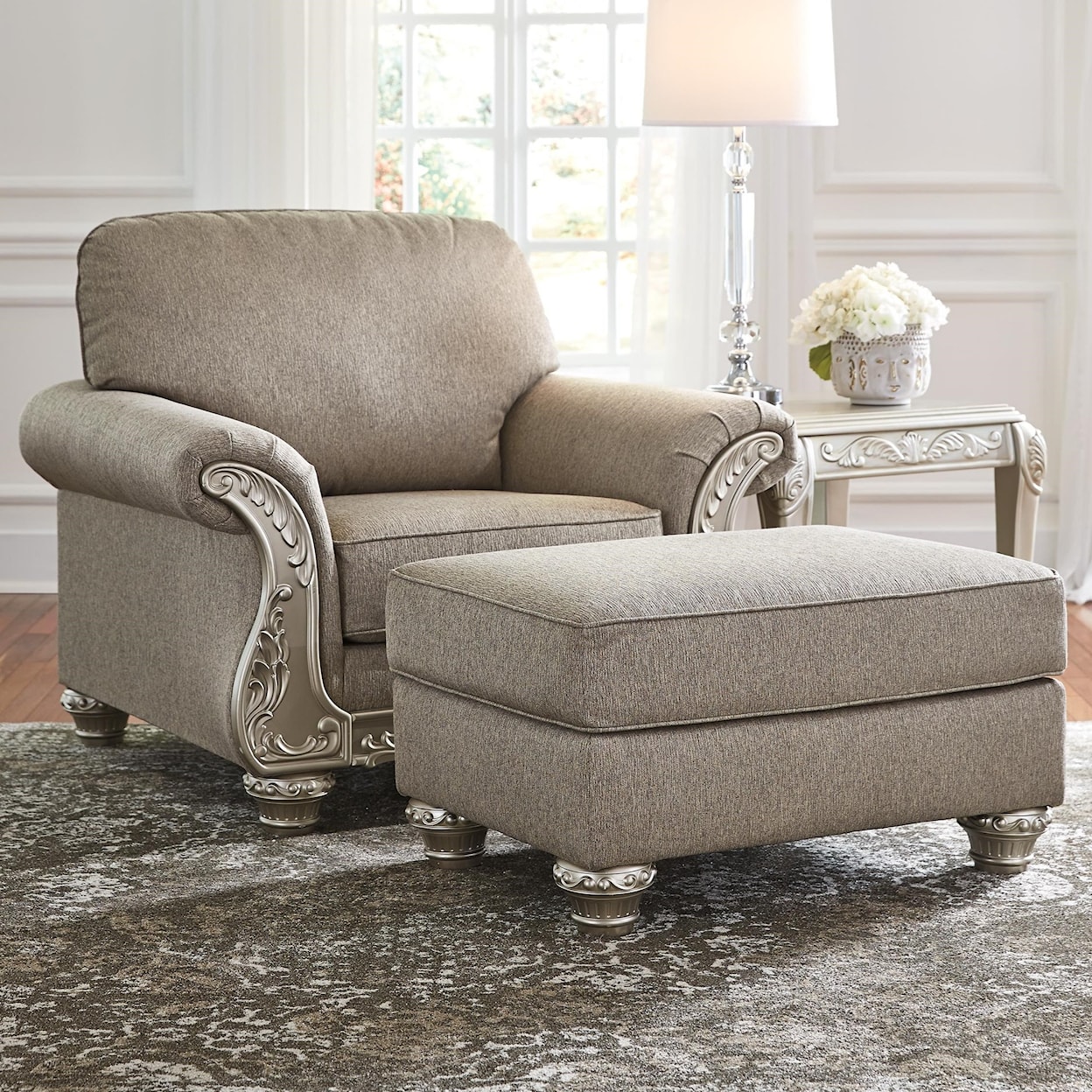 Ashley Furniture Signature Design Gailian Chair & Ottoman
