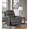 Signature Design by Ashley Galahad Zero Wall Recliner w/ Power Headrest