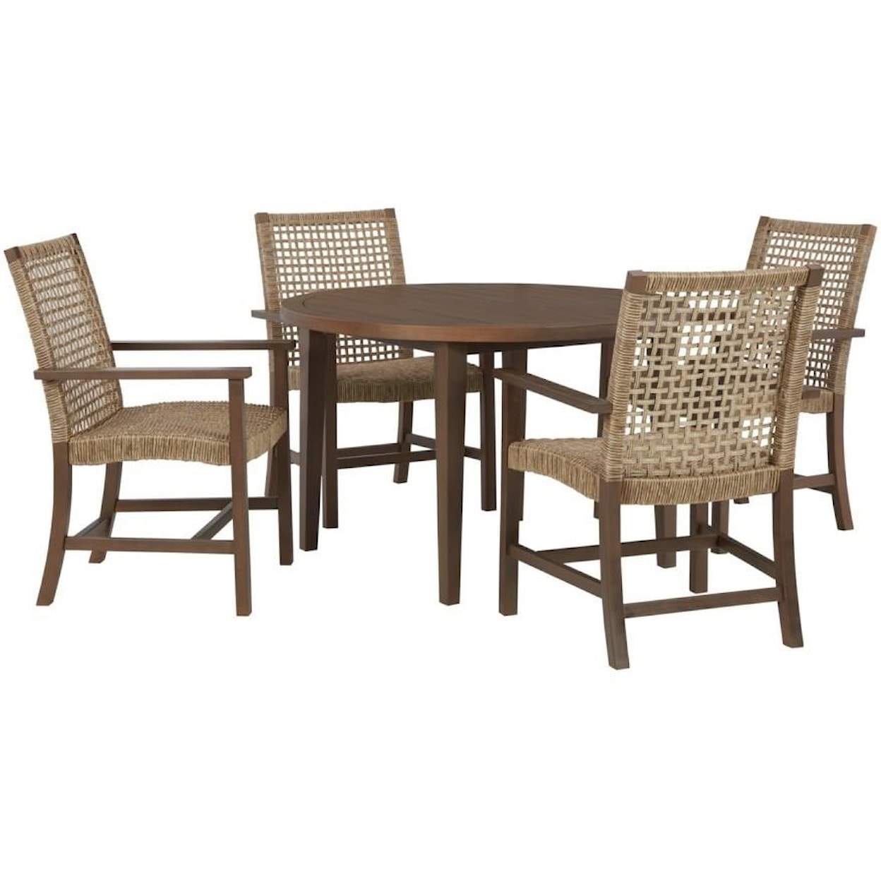 Signature Design by Ashley Germalia Outdoor Dining Table and 4 Chairs