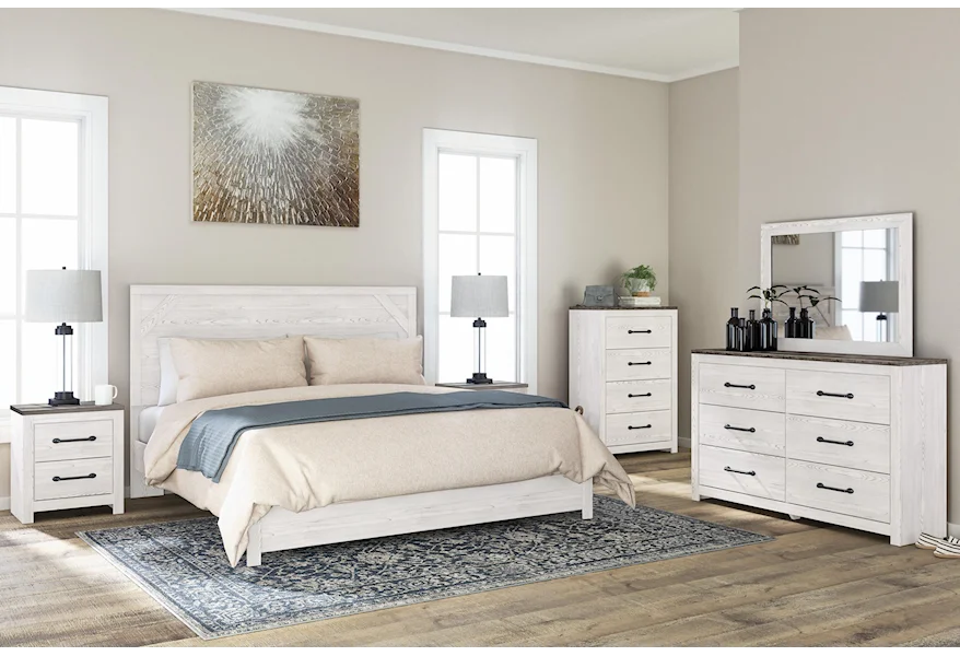 Gerridan 5 Piece King Panel Bedroom Set by Signature Design by Ashley at Sam Levitz Furniture
