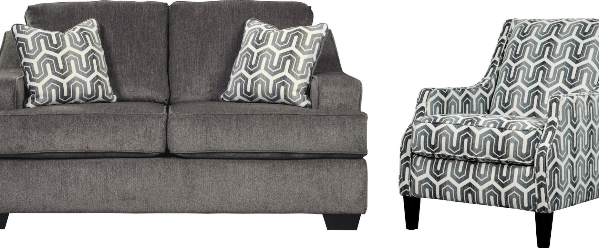 Love Seat and Accent Chair