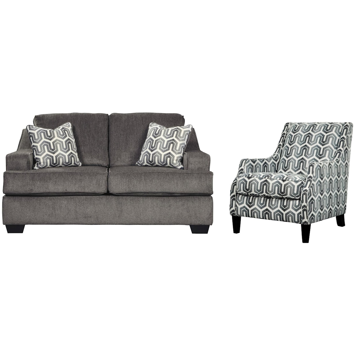 Ashley Furniture Signature Design Gilmer Love Seat and Accent Chair