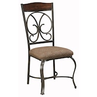 Dining Upholstered Side Chair with Metal Accents