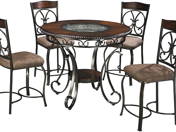 Round Counter Table and Barstool Set