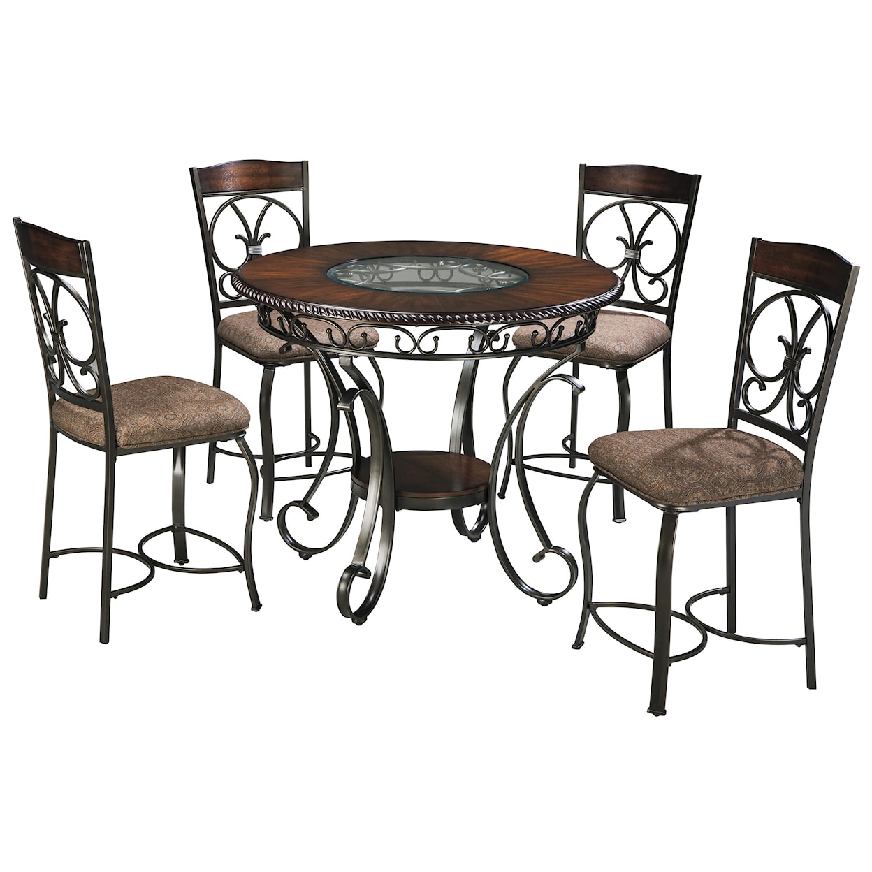 Ashley Signature Design Glambrey Round Dining Table and Chair Set