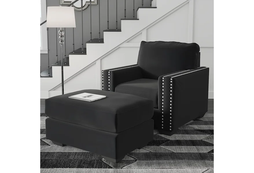 Gleston Chair & Ottoman by Signature Design by Ashley Furniture at Sam's Appliance & Furniture