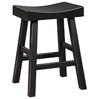 Antique Black Counter Stool