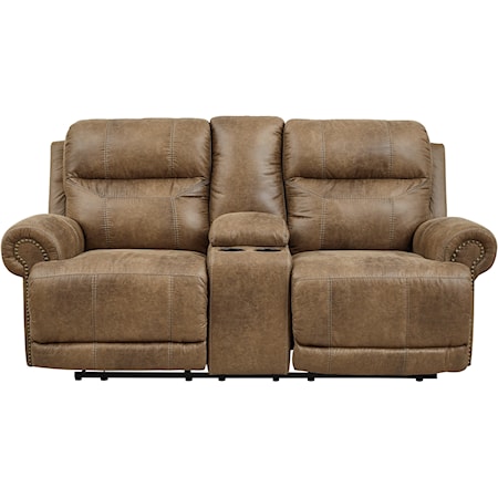 Power Reclining Loveseat with Console
