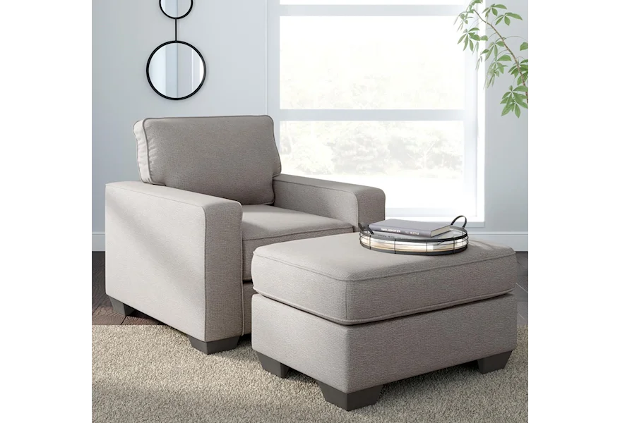 Greaves Chair & Ottoman by Signature Design by Ashley at Sam Levitz Furniture