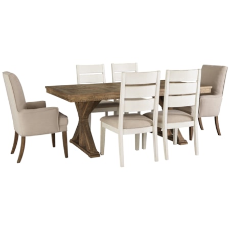 7 Piece Rectangular Table and Chair Set