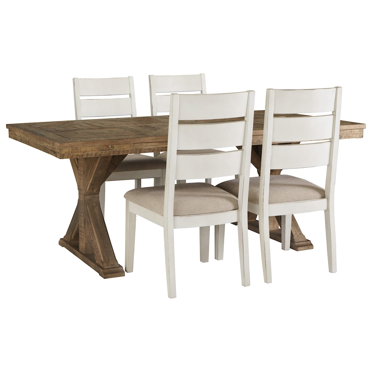 Signature Design by Ashley Grindleburg 5 Piece Rectangular Table and Chair Set