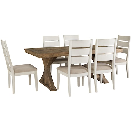 7 Piece Rectangular Table and Chair Set