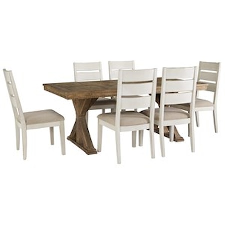 7 Piece Rectangular Table and Chair Set