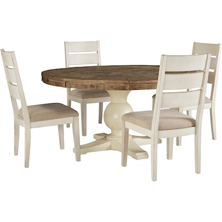 5 Piece Round Table and Chair Set