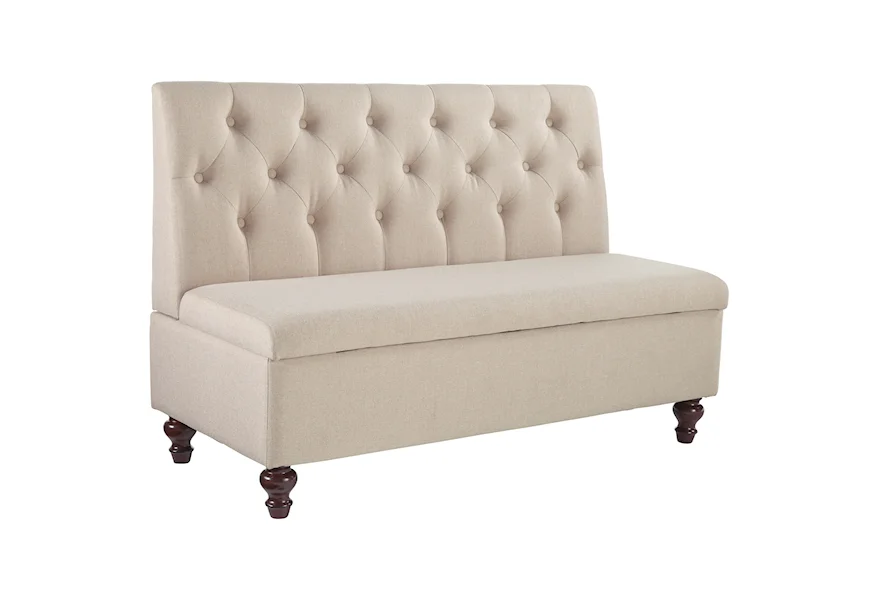 Gwendale Accent Bench with Storage by Signature Design by Ashley at VanDrie Home Furnishings