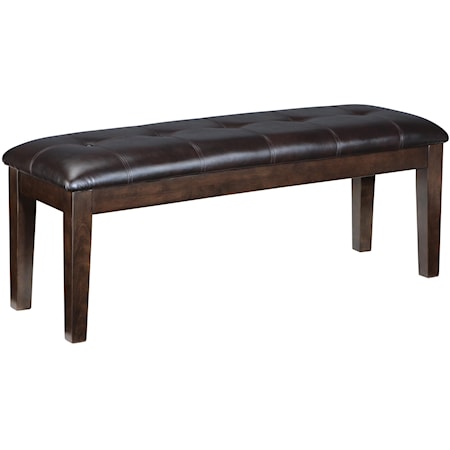 Large Faux Leather Upholstered Dining Room Bench