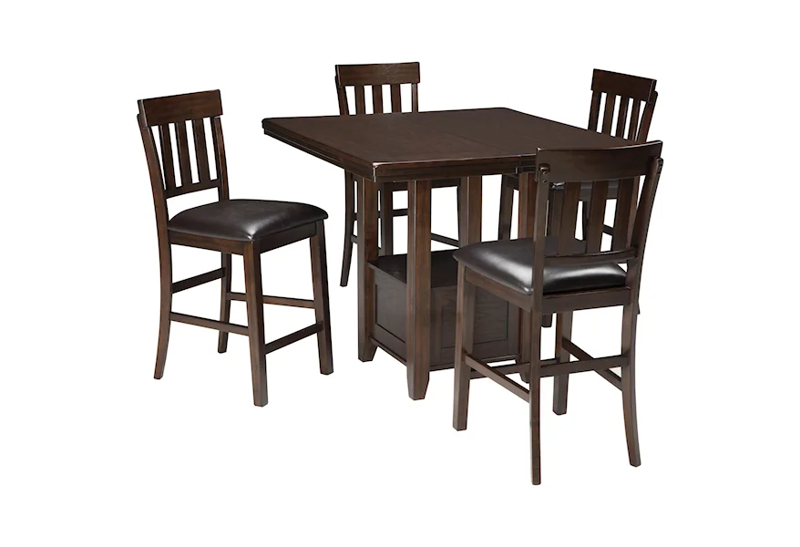 Haddigan 5-Piece Dining Room Counter Ext Table Set by Signature Design by Ashley at Furniture Fair - North Carolina
