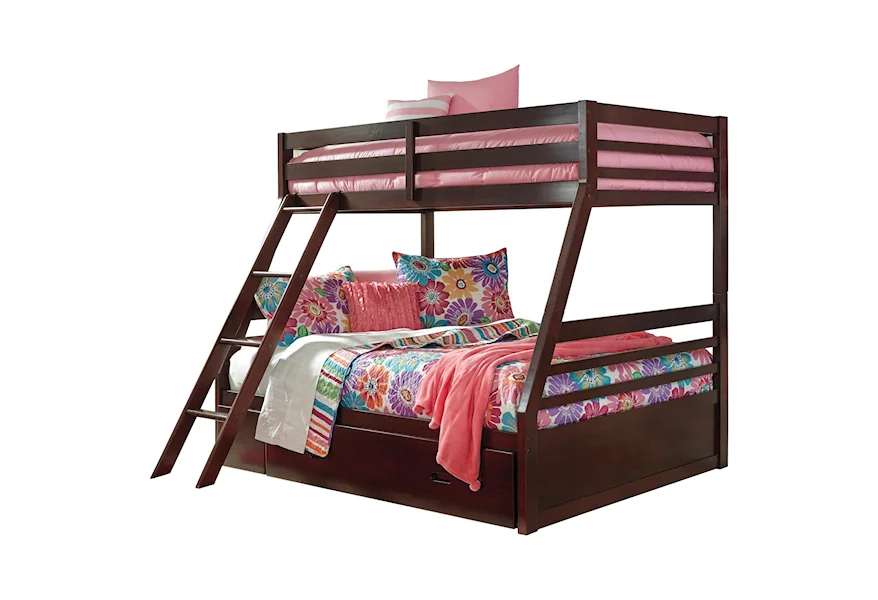 Halanton Twin/Full Bunk Bed w/ Under Bed Storage by Signature Design by Ashley at VanDrie Home Furnishings