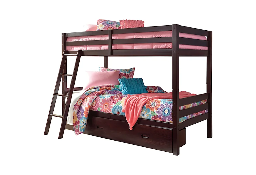 Halanton Twin/Twin Bunk Bed w/ Under Bed Storage by Signature Design by Ashley at Esprit Decor Home Furnishings