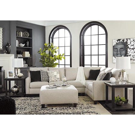 3 PC Sectional and Ottoman Set