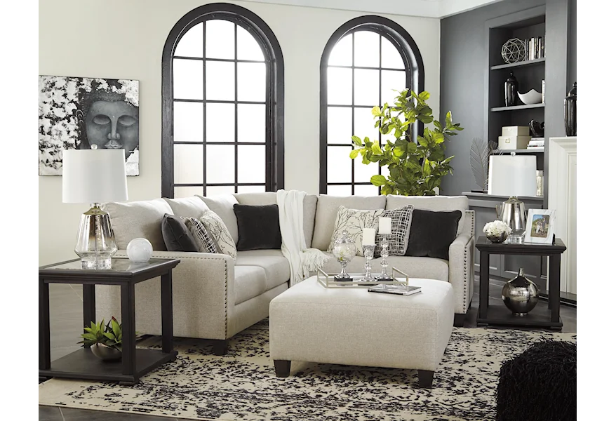 Hallenberg 3 PC Sectional and Ottoman Set by Signature Design by Ashley at Sam Levitz Furniture