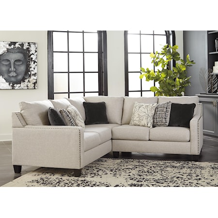 2 PC Sectional and Ottoman Set