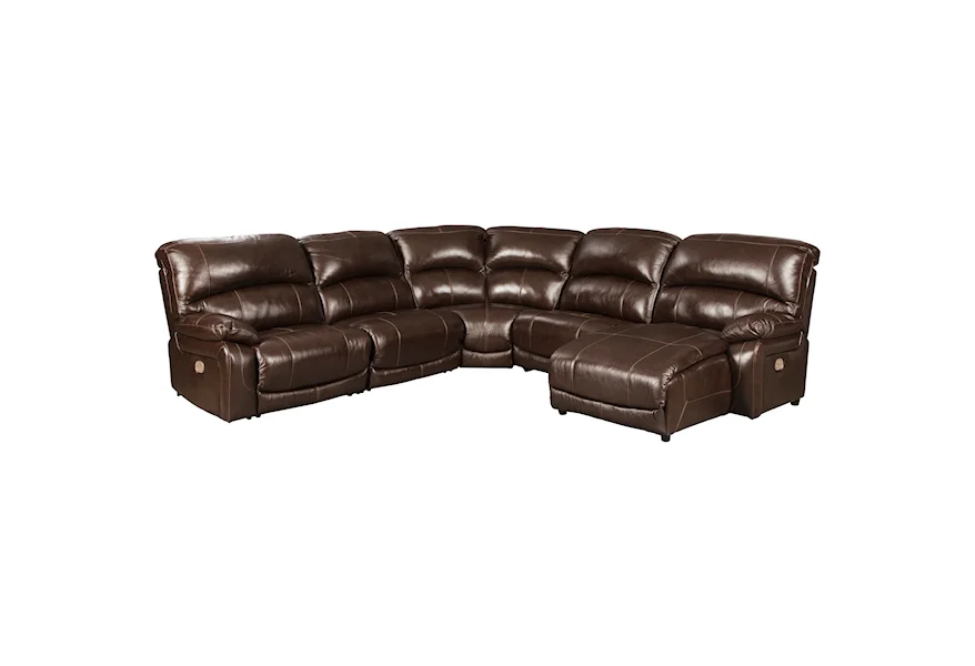 Hallstrung 5-Piece Reclining Sectional with Chaise by Signature Design by Ashley Furniture at Sam's Appliance & Furniture