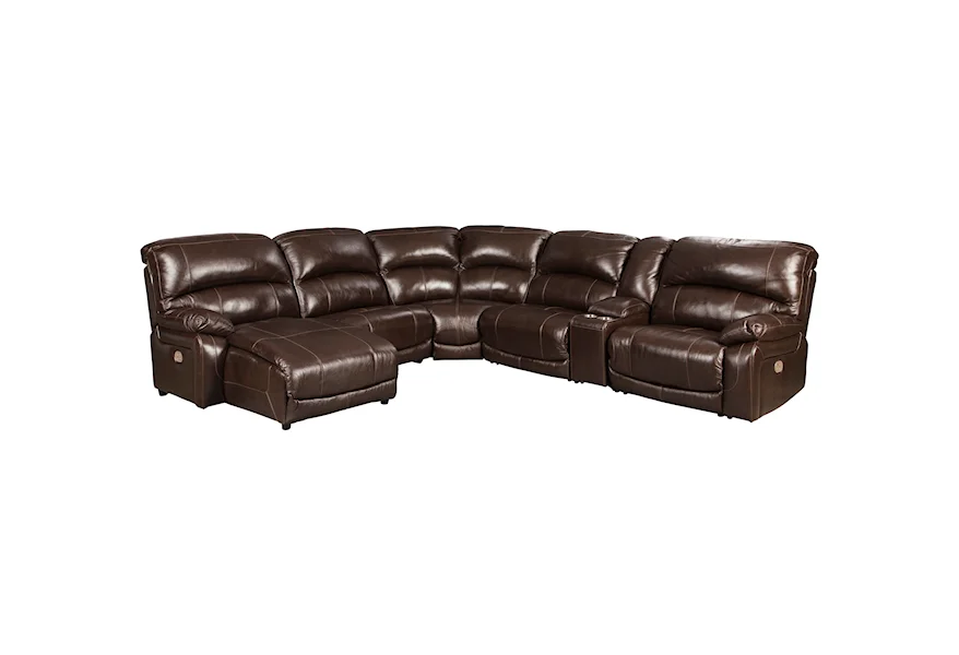 Hallstrung 5-Piece Reclining Sectional with Chaise by Signature Design by Ashley at Furniture Fair - North Carolina