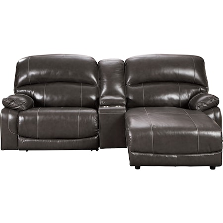 3-Piece Recl Sectional w/ Chaise & Console