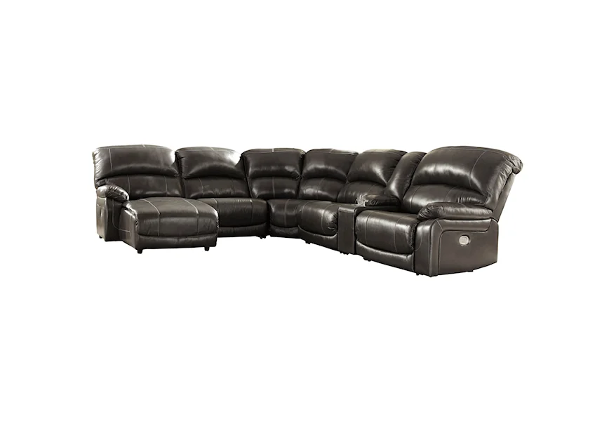 Hallstrung 6-Piece Reclining Sectional with Chaise by Signature Design by Ashley Furniture at Sam's Appliance & Furniture
