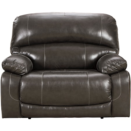 Leather Match Power Wide Recliner