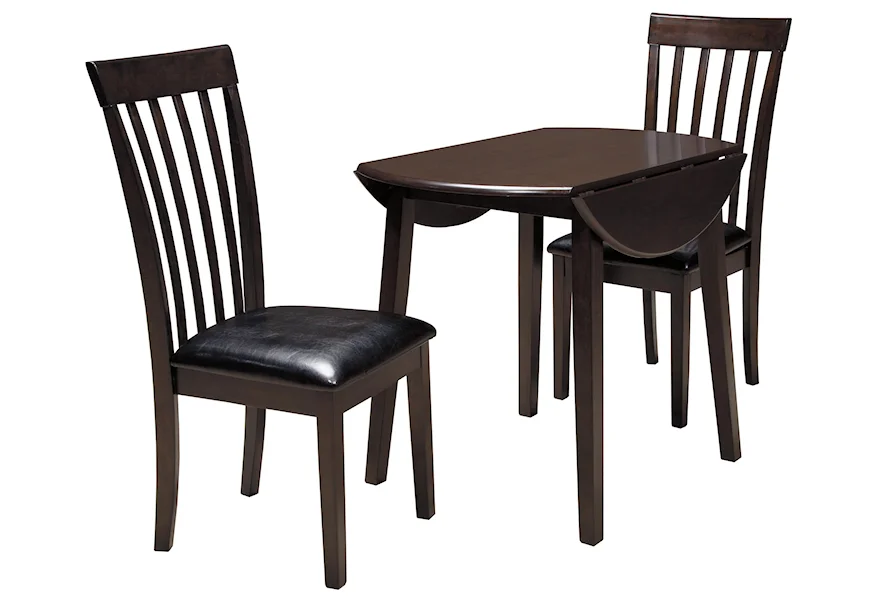 Hammis 3-Piece Round Drop Leaf Table Set by Signature Design by Ashley Furniture at Sam's Appliance & Furniture