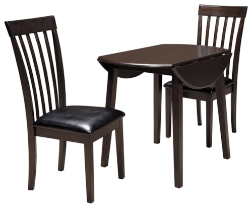 3-Piece Round Drop Leaf Table Set